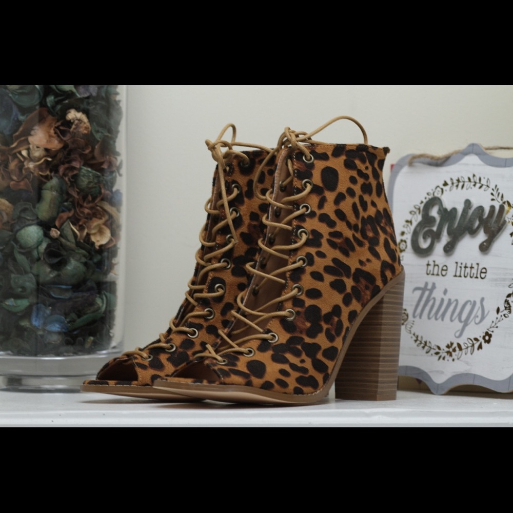 Leopard booties